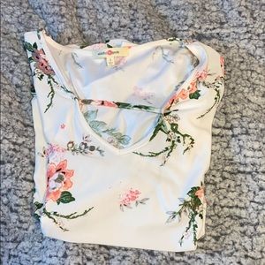 Off the shoulder long sleeve shirt